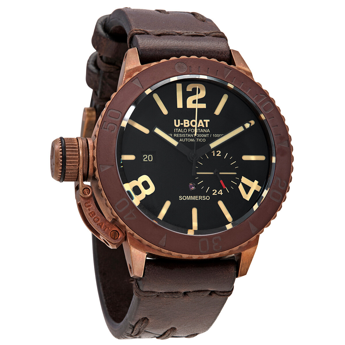 U-Boat Lefty Sommerso Lefty Chronograph Automatic Black Dial Men's Watch 8486/C