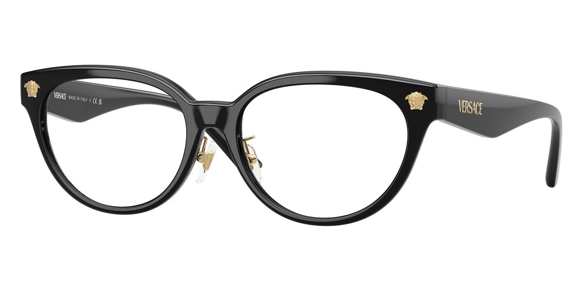Versace Demo Square Ladies Eyeglasses VE3332D GB1 55 8056597730686