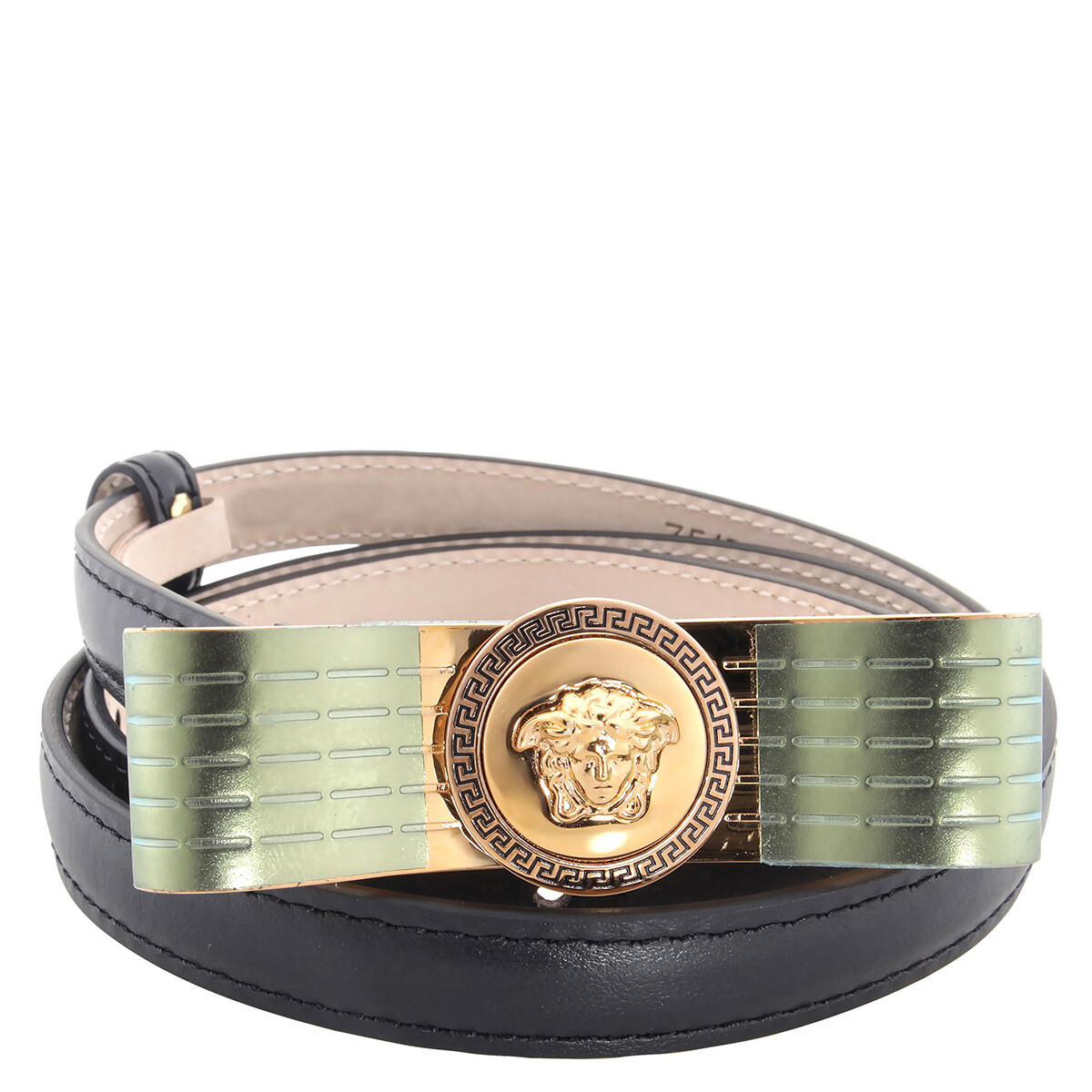 Versace La Medusa Leather Belt, Size 100 cm DCU4747-DVTP1-KVO41