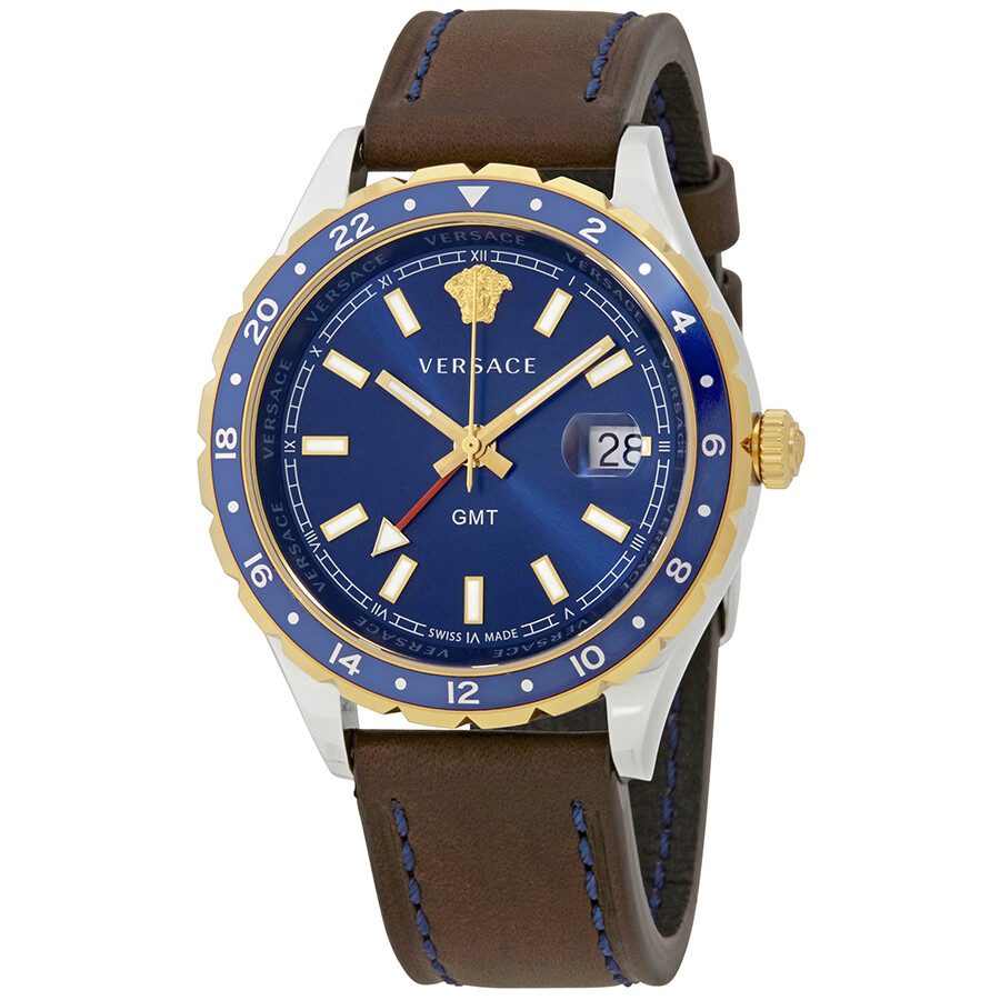 Versace Hellenyium GMT Blue Dial Men's Watch V11080017
