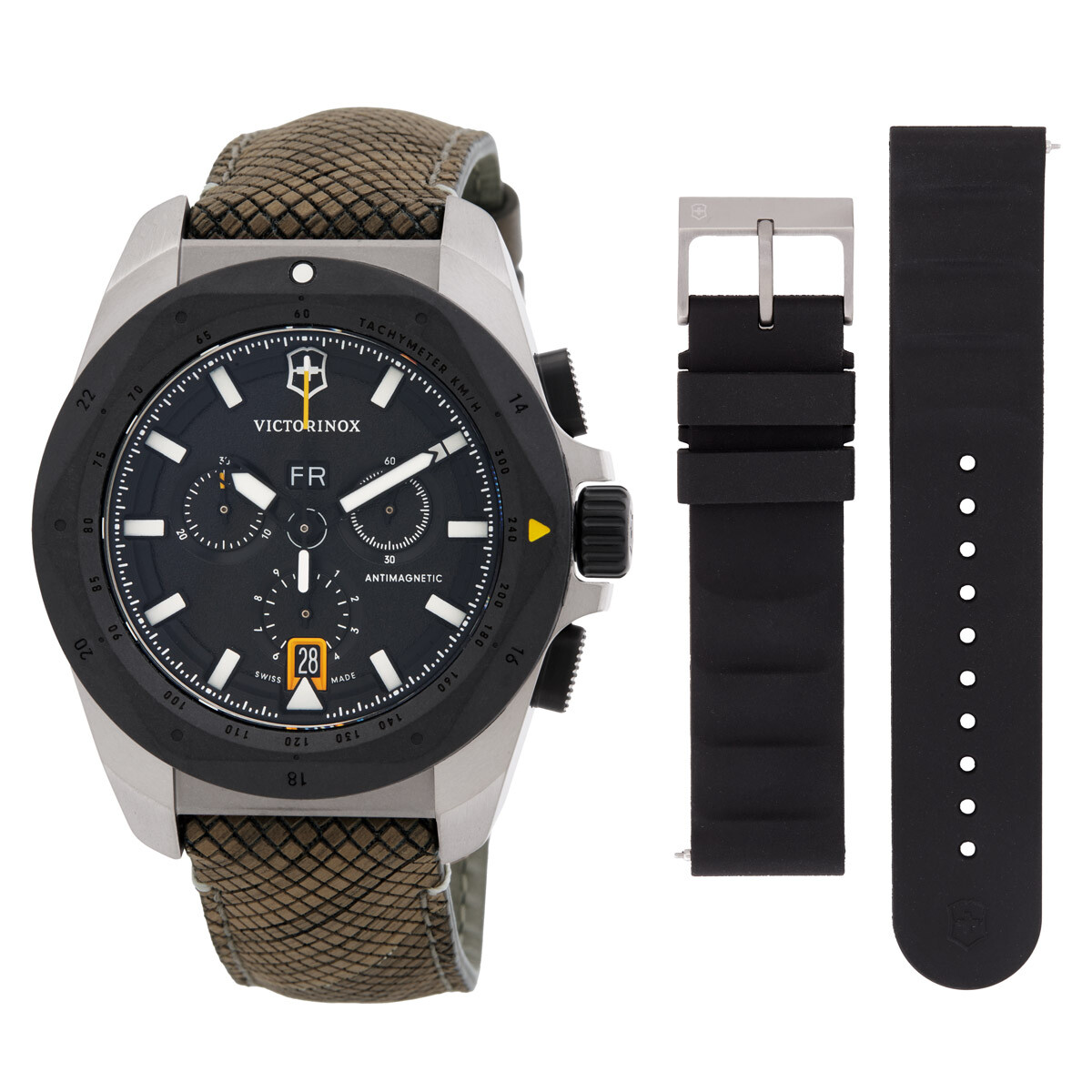 Victorinox I.N.O.X. Chronograph Quartz Black Dial Men's Watch 241988.1