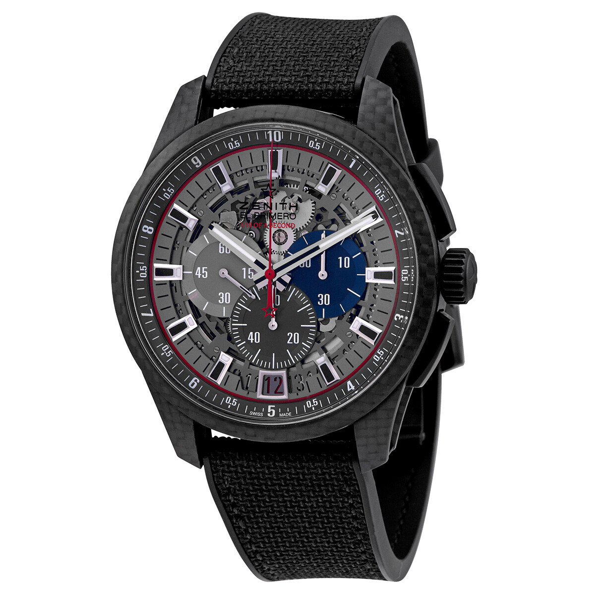 El Primero Automatic Skeleton Dial Rubber Strap Watch 10.2260.4052W/98.R573 El Primero Automatic Skeleton Dial Rubber Strap Watch 10.2260.4052W/98.R573