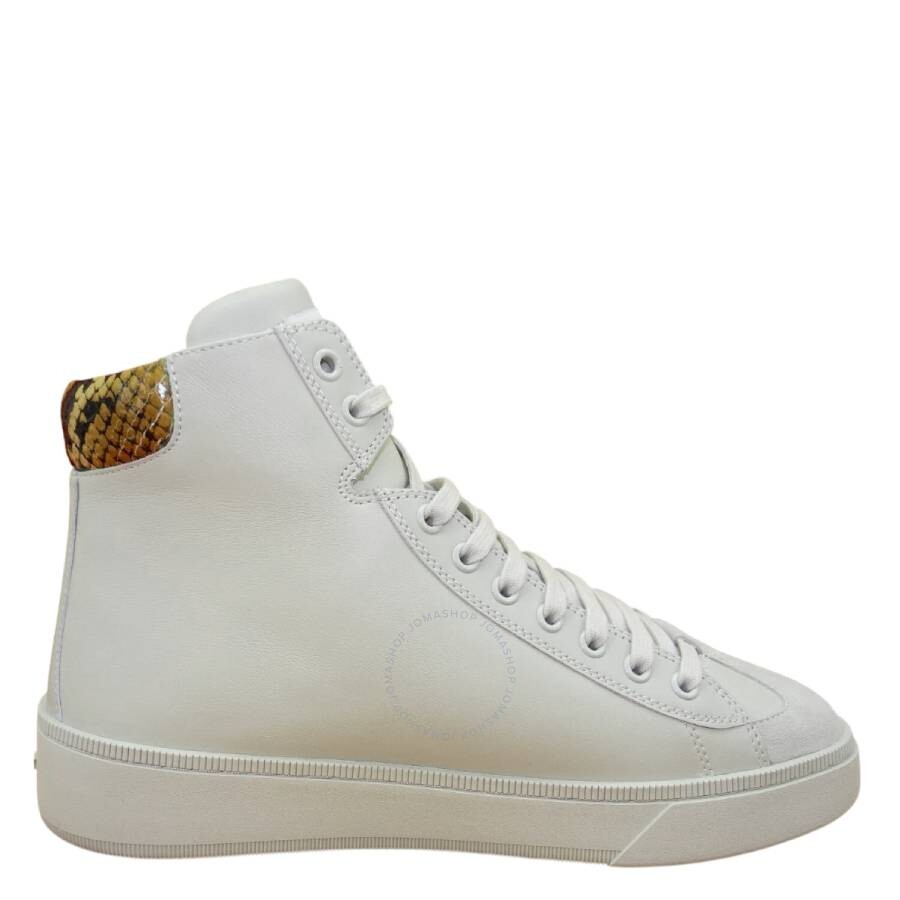 Bally Black Parrel-Mid Leather High-Top Sneakers, Brand Size
