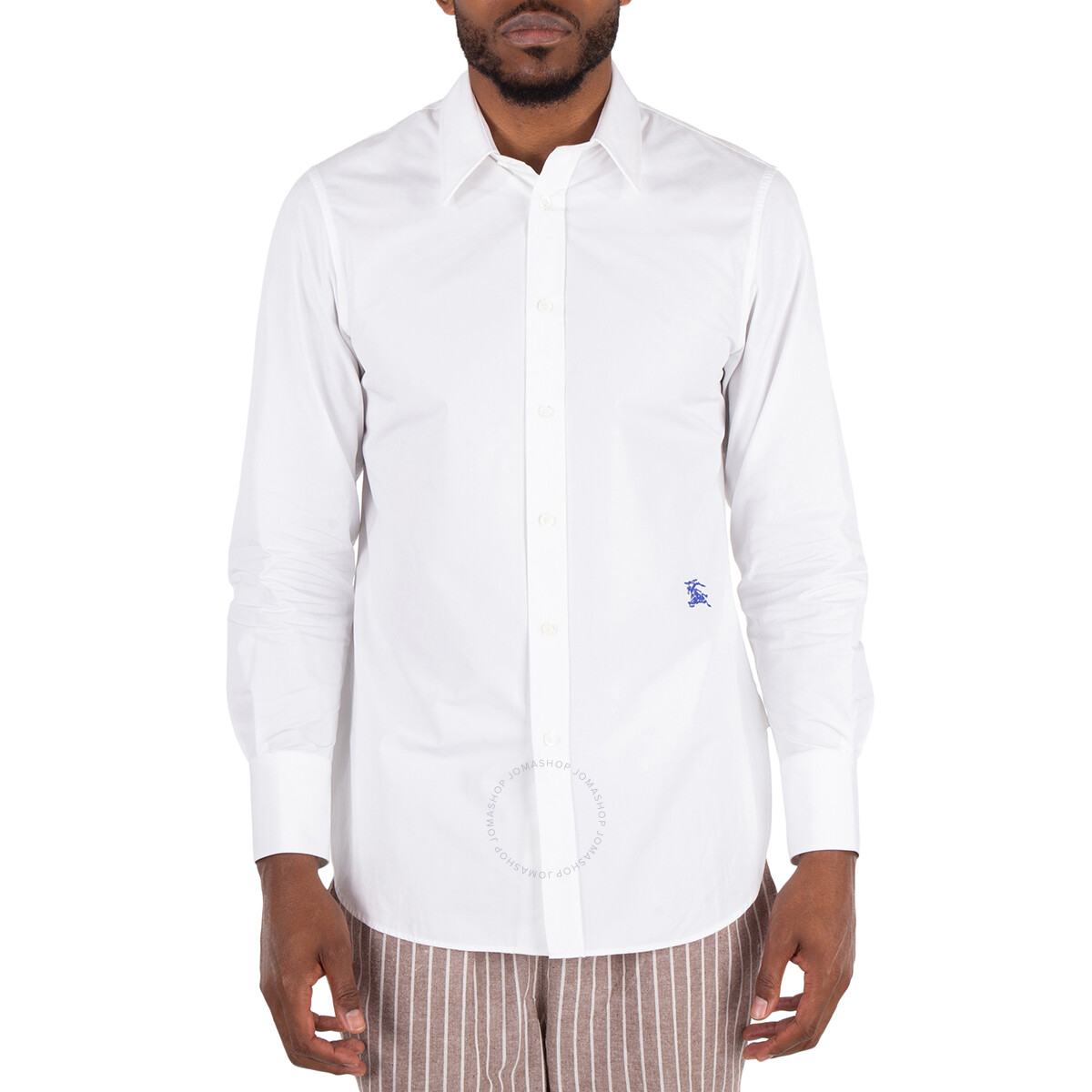 Burberry Optic White Logo Print Oversized Jacket, Brand Size