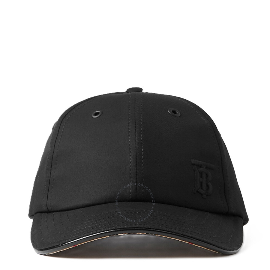 Burberry Navy Check Cashmere Baseball Cap, Size X-Large