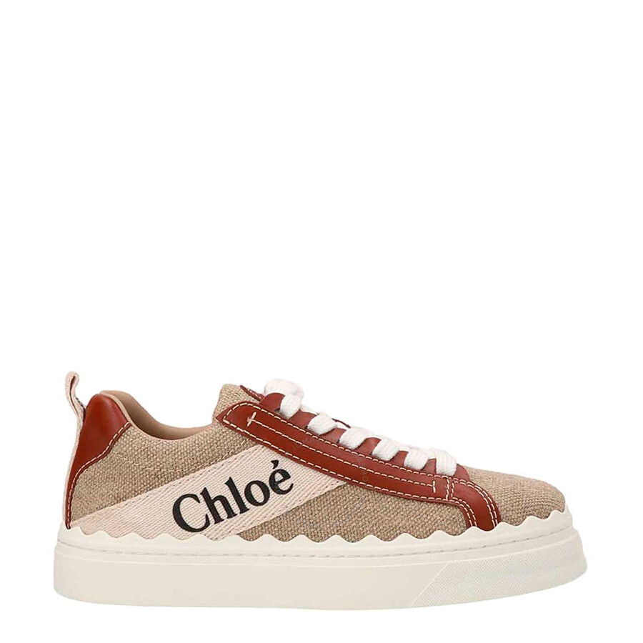 Chloé Nama Whipstitch-Trim Low Top Sneaker, Brand Size 37