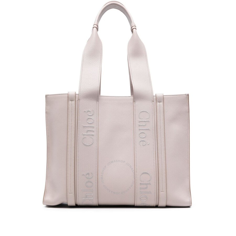 Chloé Woody Tube Shoulder Bag In Linen & Soft Leather