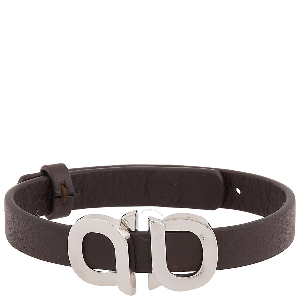 Ferragamo Men's Blue Gancini Leather Bracelet 770294 755872