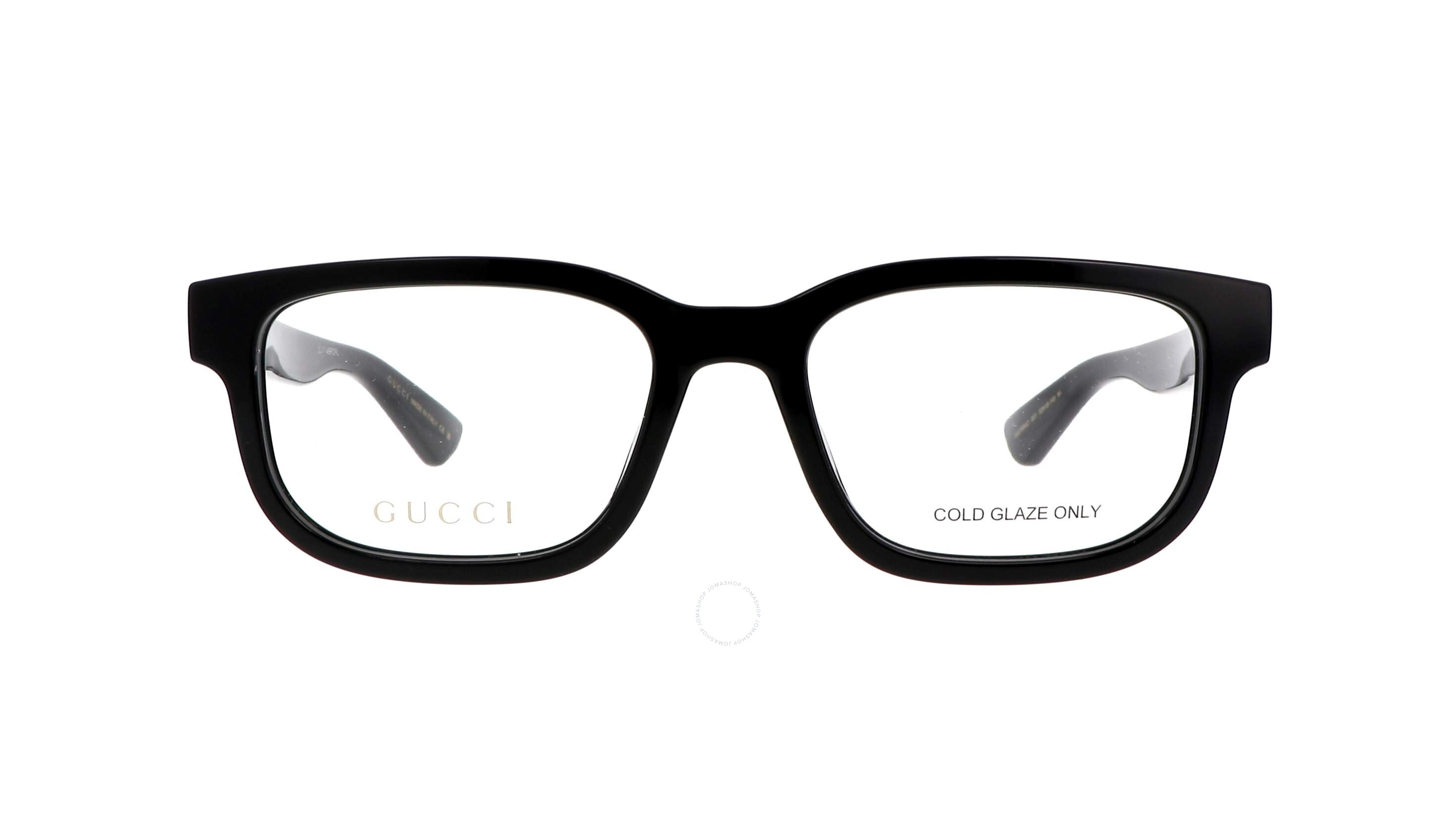 GUCCI GG0752O 001 Rectangular Black Green Red Demo Lens 56