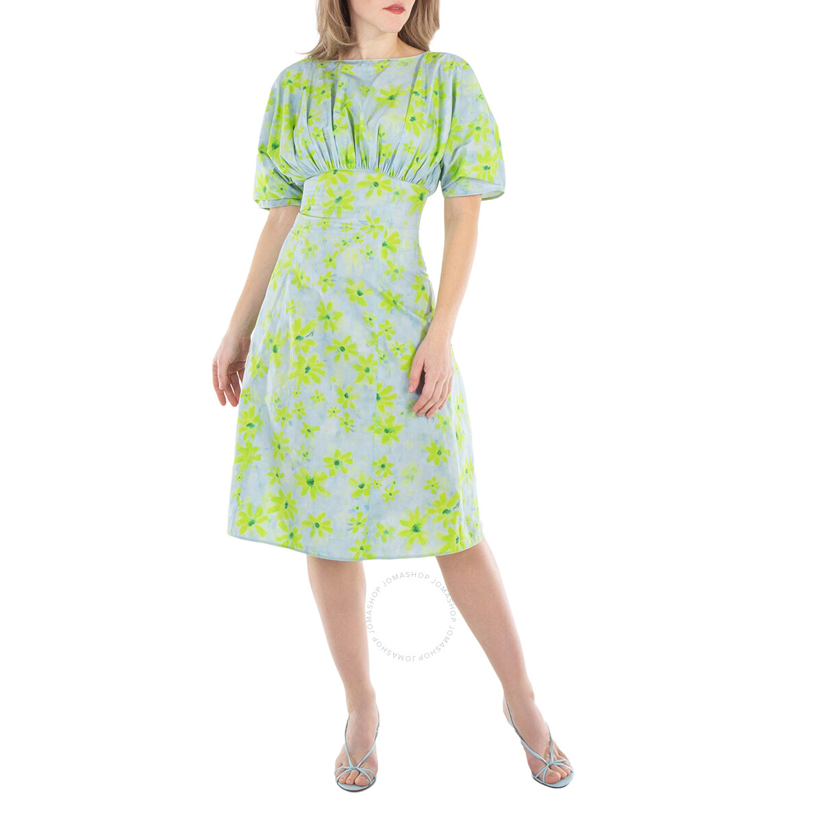Marni Ladies Floral Cotton Poplin Midi Dress, Brand Size 40