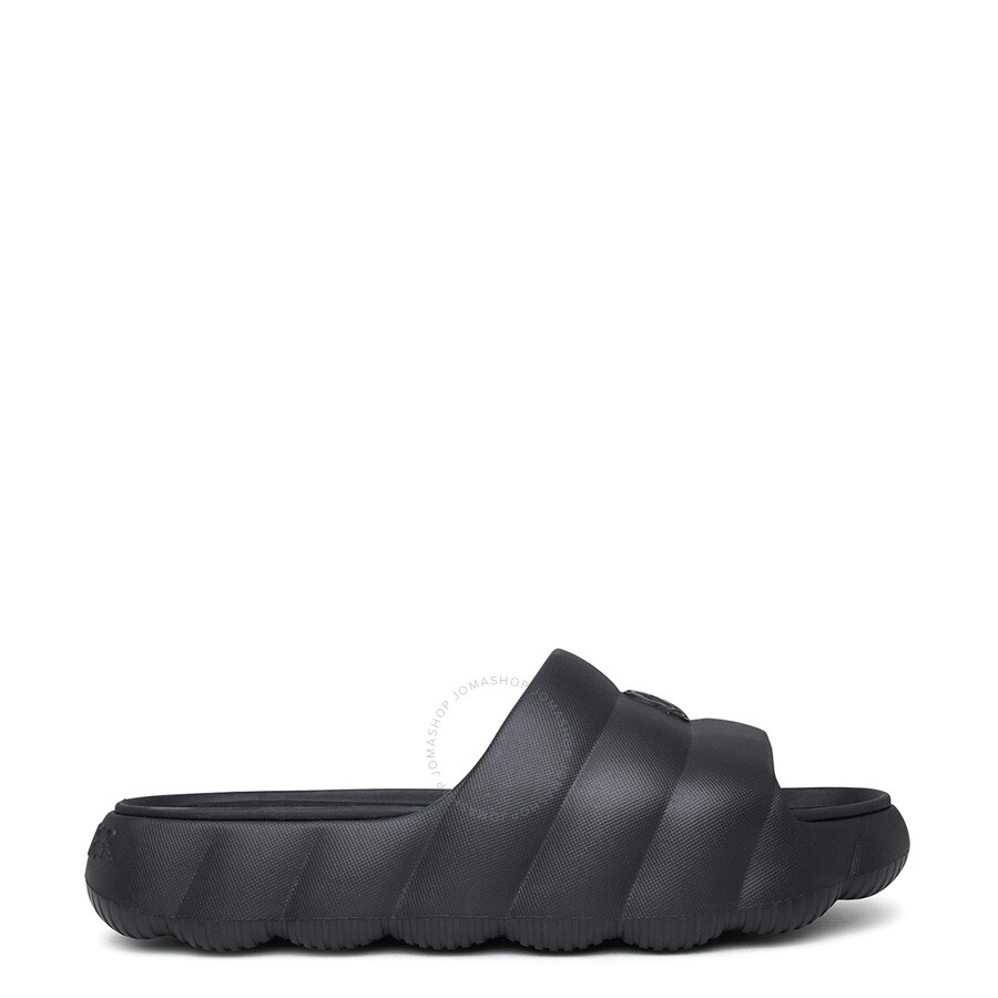 Moncler Ladies Black Solarisse Cross-Strap Leather Sandals