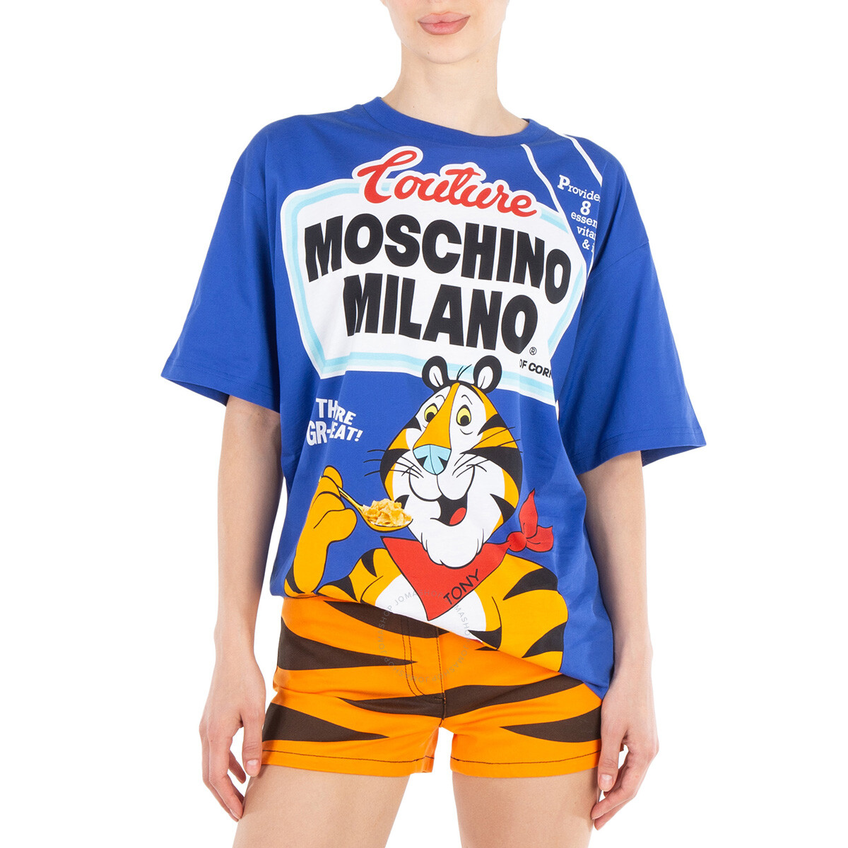 Moschino White Cotton Logo Print T-Shirt, Size X-Small A0712