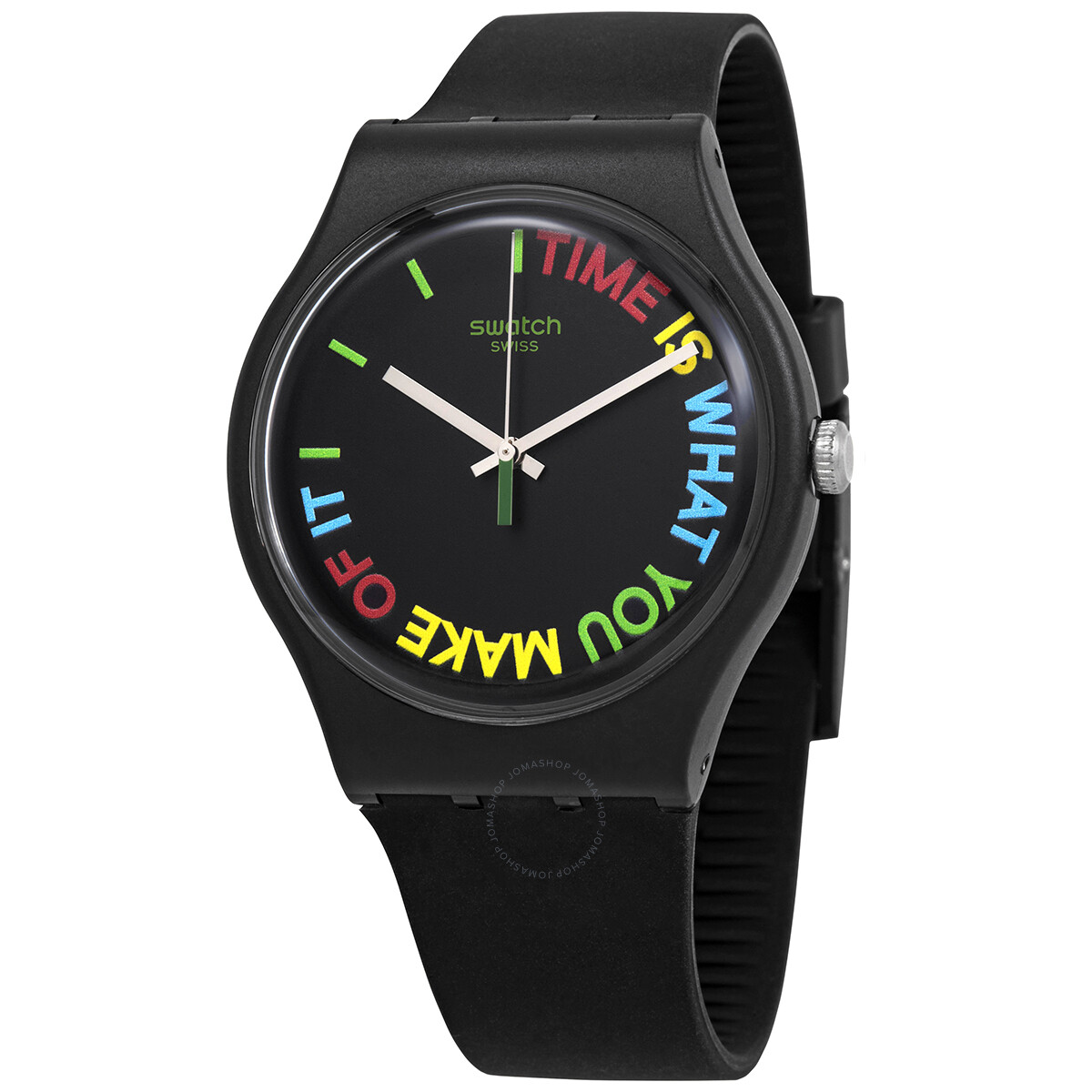 Swatch TECKNO BLACK Chronograph Quartz Black Dial Men's