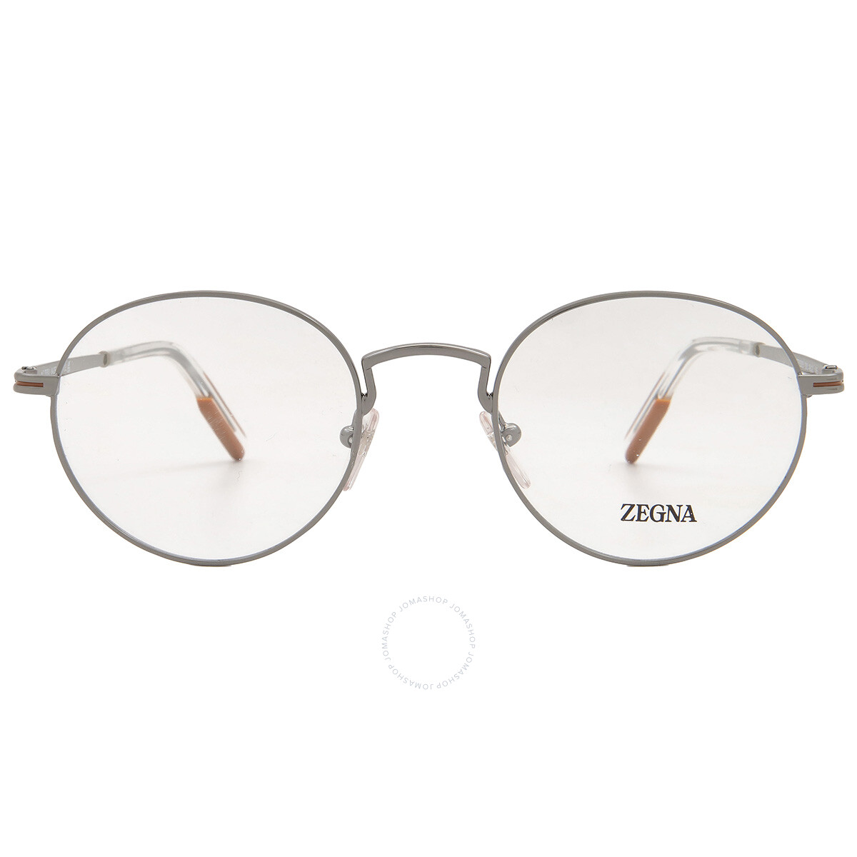 メガネ Zegna Titanium Frame EZ5207 016 Matte Silver Zegna Ermenegildo Zegna Demo Oval Titanium Men's Eyeglasses
