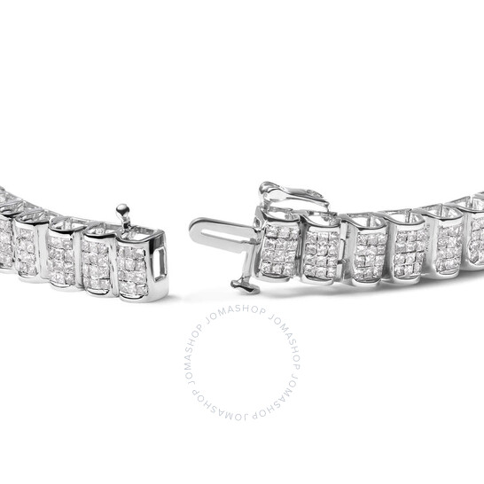 k18pg ダイヤモンドブレスレット　スクエア Haus Of Brilliance 14K White Gold 5.00 Cttw Square Princess