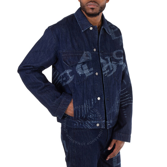 acoldwall デニムジャケット A-COLD-WALL* vintage-wash logo-print Denim Jacket | Blue