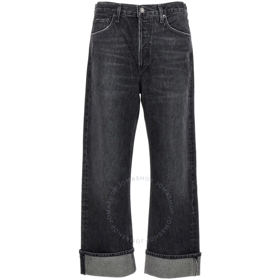 デニム・ジーパン AGOLDE Women Denim Pants A91571346DITCH GRAY Agolde fran jeans - Grey - Women | A91571346DITCH | thebs.com