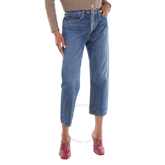 デニム・ジーパン AGOLDE Woman Jeans Blue A2181535 PLACEBO Agolde Ladies Blue Parker Jeans, Waist Size 24