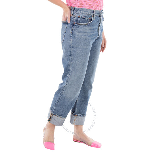 デニム・ジーパン AGOLDE Woman Jeans Denim A9157C1206 INVENTION Agolde Ladies Fran Invention Low Slung Straight Jeans, Waist