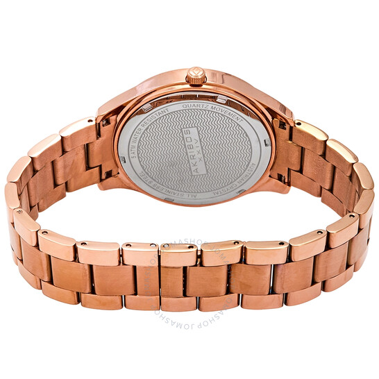 Akribos Xxiv Mother of Pearl Dial Rose Gold-Tone Ladies