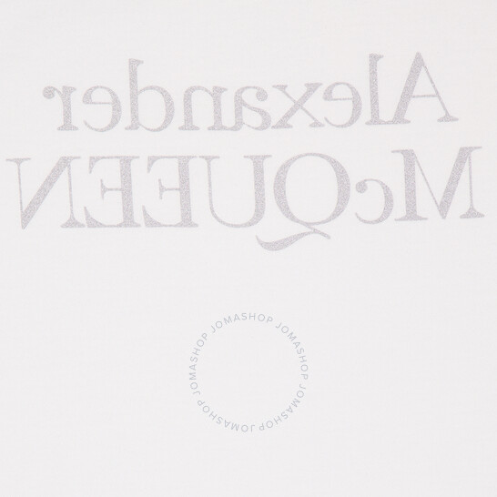 Tシャツ・カットソー ALEXANDER MCQUEEN Men T-shirt White 781977QTAAZ 0934 Alexander Mcqueen Men's White / Silver Reflective Reverse