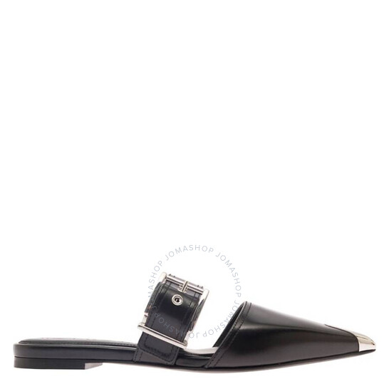 【関税&送料込】Alexander Mcqueen Sandalo Con Tacco Luxury women's sandals - Alexander McQueen black leather