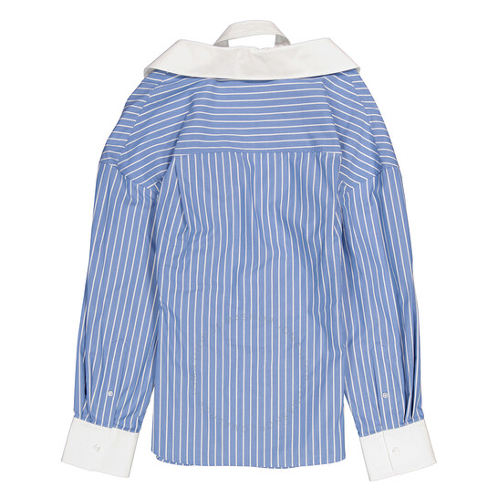 Alexander Wang Contrast Placket Stripe Cotton Shirt, Brand