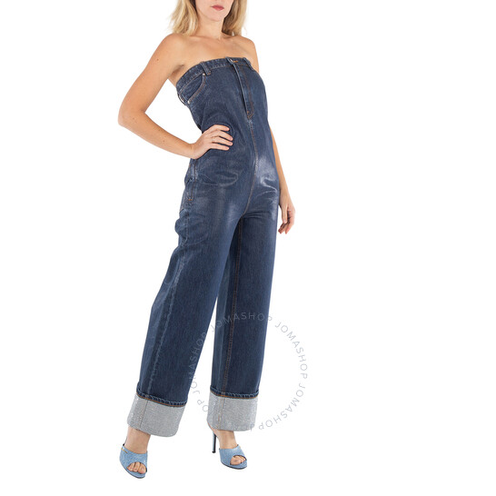 Alexander Wang Strapless Denim Jumpsuit, Brand Size 2