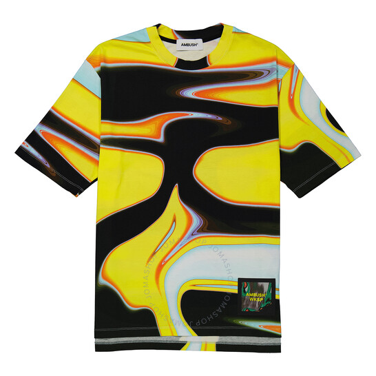 Ambush Men's Abstract Print Cotton Jersey T-Shirt, Size