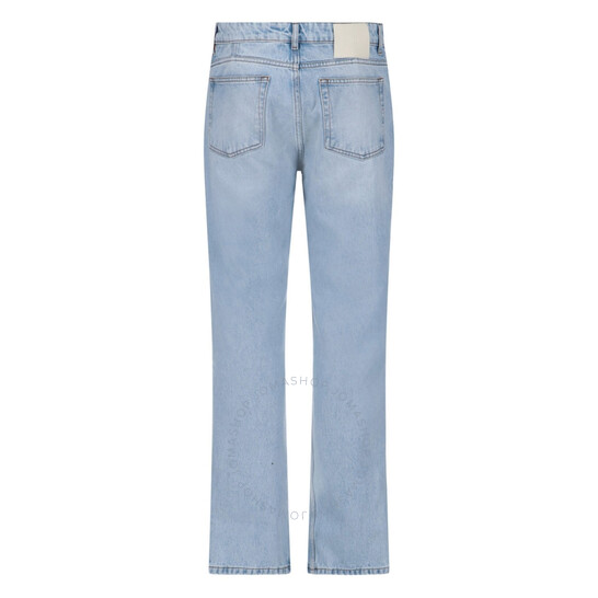 Ami Paris Classic Fit Bleached Blue Denim Jeans, Waist Size