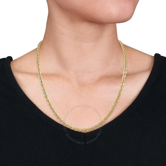 ★SENTIMENTS★ NO.242 [GOLD] NECKLACE Amour 4mm Infinity Rope Chain Necklace In 14K Yellow Gold