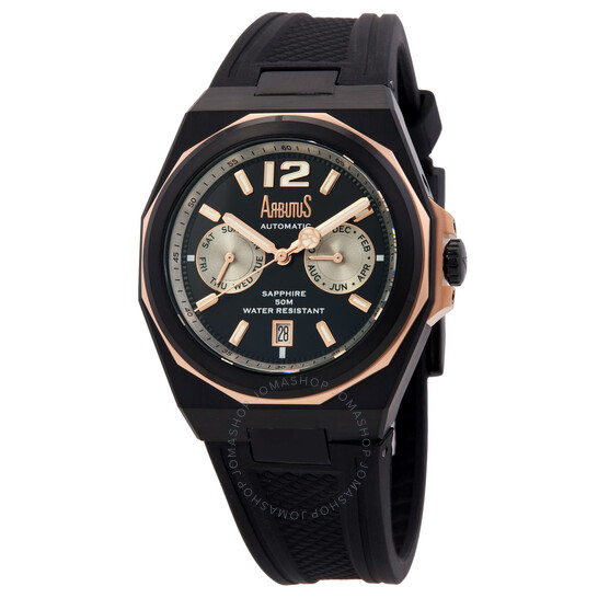 Arbutus Wall Street Automatic Black Dial Men's Watch