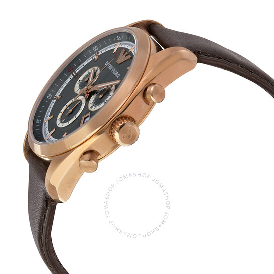 EMPORIO ARMANI エンポリオ アルマーニ 腕時計 AR-6005 Emporio Armani Sportivo Chronograph Gunmetal Dial Brown