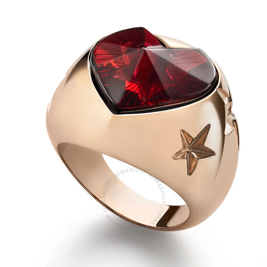 Baccarat RING MEDIUM SILVER RED CRYSTAL IRIDESCENT 2607714