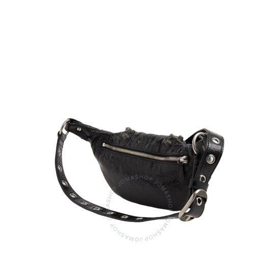 BALENCIAGA｜CROSSBAGS (742013 210KR 1000) Balenciaga Black Arena Lambskin Small Le Cagole Belt Bag