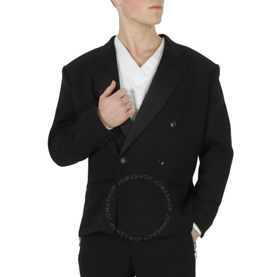 Balenciaga Black Cristobal Double-Breasted Blazer Jacket