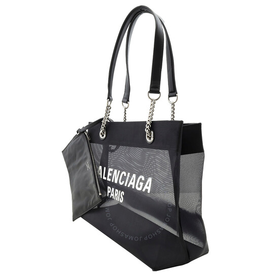 BALENCIAGA｜TOTEBAGS (741602 2AADB 9060) Balenciaga Black Medium Duty Free Mesh Tote Bag 741602 2AADB