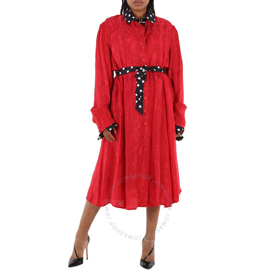 パーティードレス BALENCIAGA 837569.TSVE7 Dresses S/S 2018 Dollar & Leopard Printed Dress | Authentic