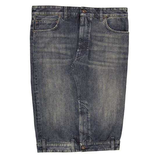 Balenciaga Deconstructed Midi Denim Skirt, Brand Size 36 (US
