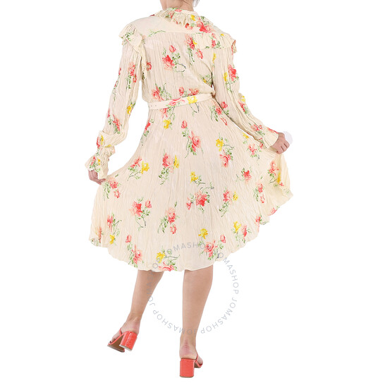 Balenciaga Dress In Floral Patterned Silk, Brand Size 34 (US