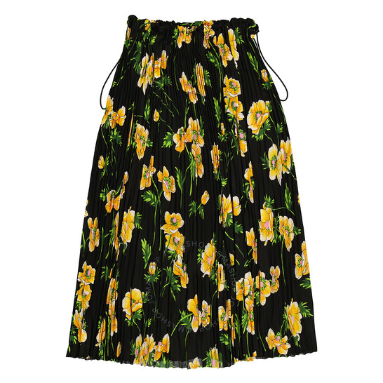 スカート BALENCIAGA FW25 Skirts (838764 TRO311055) BALENCIAGA Size 4 Yellow & Pink Check Print Wool / Viscose