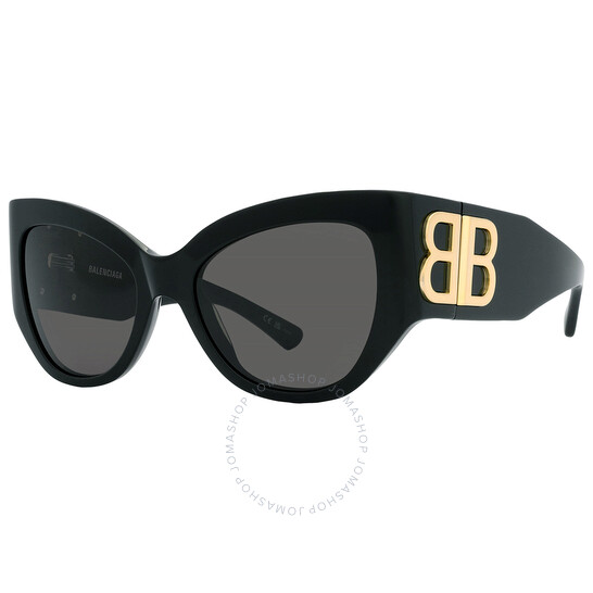 Balenciaga Grey Cat Eye Ladies Sunglasses BB0322S 002 55