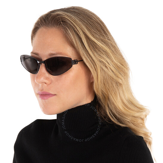 サングラス BALENCIAGA Woman Sunglasses Grey BB0335S 005 Balenciaga BB0335S Sunglasses 005 Dark Grey - eye-oo.com