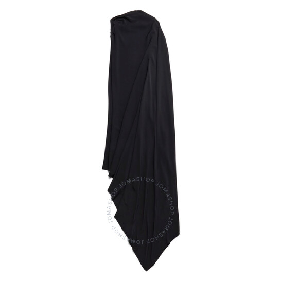 Balenciaga Ladies Black Draped Asymmetric Dress, Brand Size