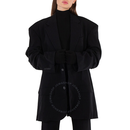 ジャケット BALENCIAGA Women Jackets 811136 T1709 1000 BLACK BALENCIAGA 1990$ Women's Rain Jacket - Logo Print, Black