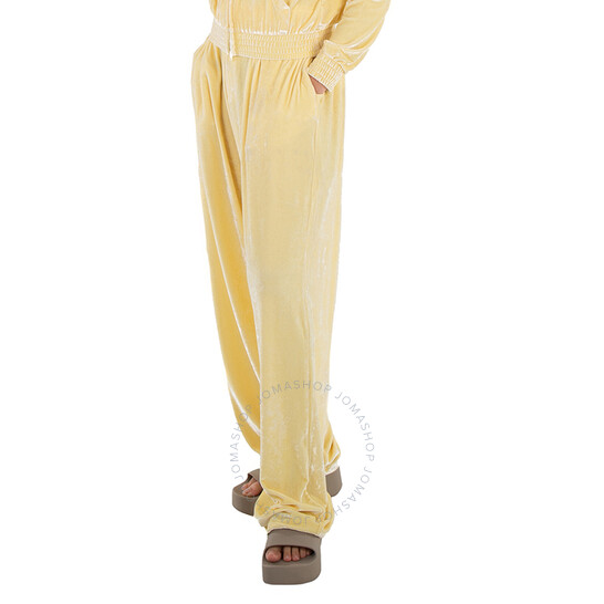 パンツ BALENCIAGA Balenciaga Baggy Pants (751017.TOVO3 9020 CREAM) Balenciaga Ladies Cream Velvet Straight-Leg Trousers, Size