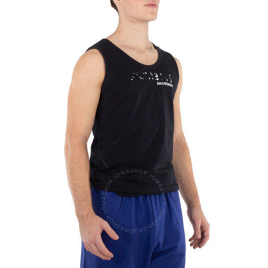 セール!!BALENCIAGA★697880 Balenciaga Logo Print Loose Tank Top, Size X-Small 697880