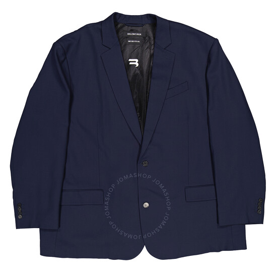 BALENCIAGA｜BLAZERS (773357 TNT39 1000) Balenciaga Double-Breasted Cinched Wool Blazer, Brand Size