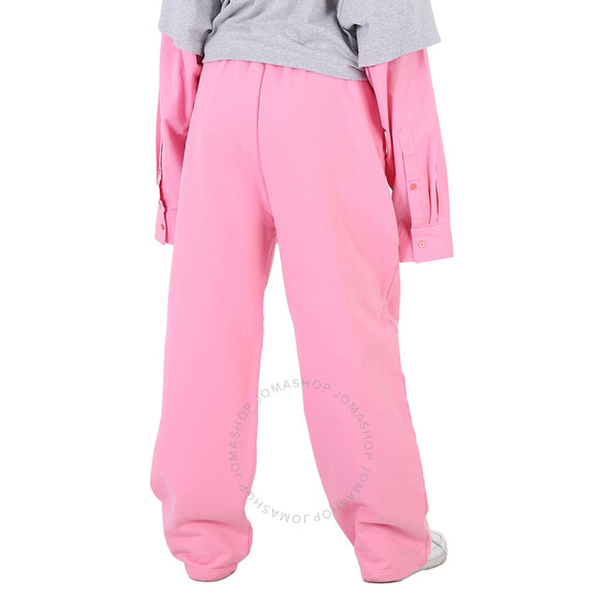 Balenciaga Pink Logo-Embroidered Oversized Cotton Track