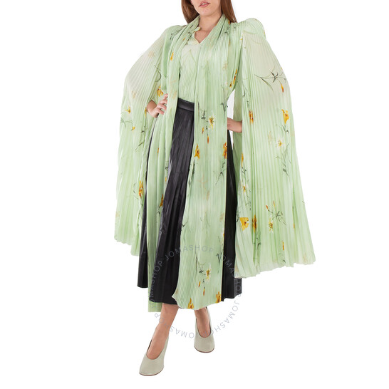 Balenciaga Scarf Pleated Blouse, Brand Size 34 (US Size 0